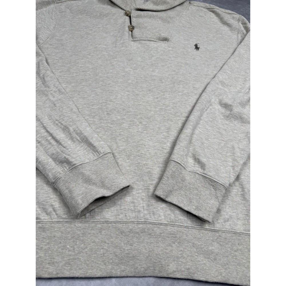 Polo Ralph Lauren Sweater Mens Large Shawl Collar Pullover Cotton Blend - Picture 5 of 16